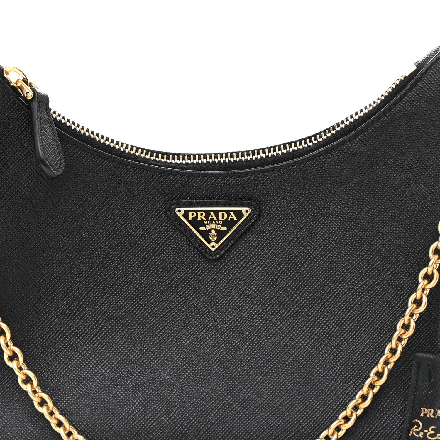 Prada Saffiano Lux Re-Edition 2005 Shoulder Bag Black 8 of 14