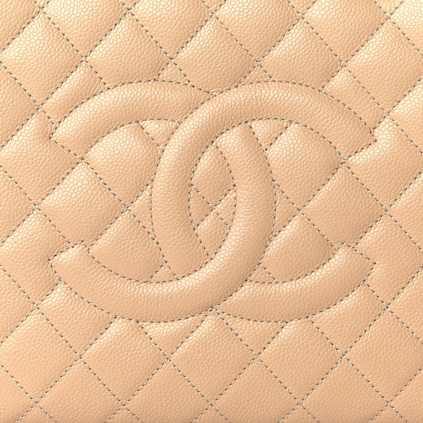 Caviar Quilted Grand Shopping Tote GST Beige