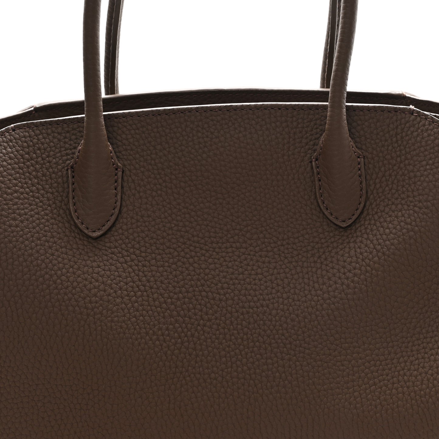 Grained Calfskin Marlo 12 Tote Bag Dark Olive