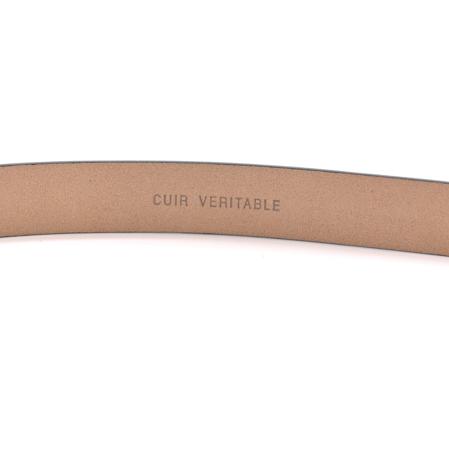 Chanel Striated Patent CC Logo Skinny Belt Dark Grey 5 of 6