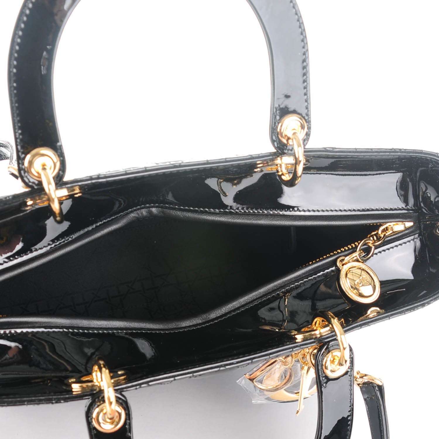 Christian Dior Patent Cannage Large Lady Dior Black 5 of 7