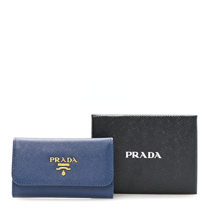 Prada Saffiano Fiocco 6 Key Holder Bluette 8 of 8