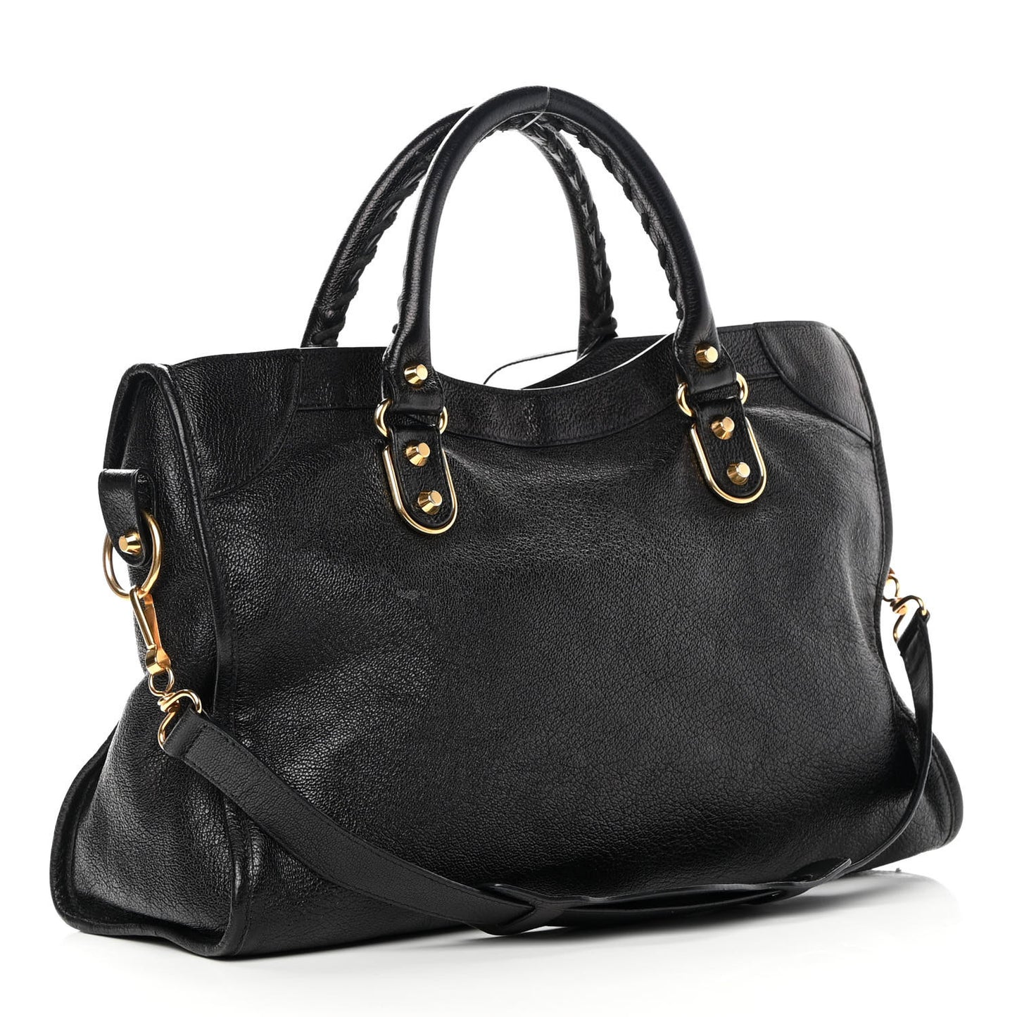 Chevre Gold Metallic Edge Hardware City Black