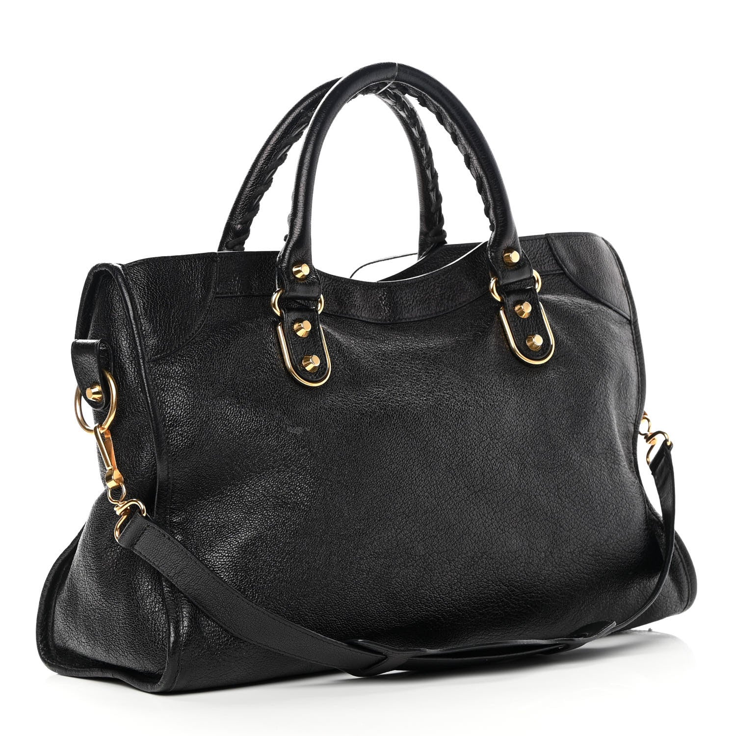 Balenciaga Chevre Gold Metallic Edge Hardware City Black 3 of 21
