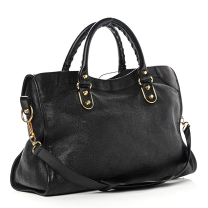 Balenciaga Chevre Gold Metallic Edge Hardware City Black 3 of 21