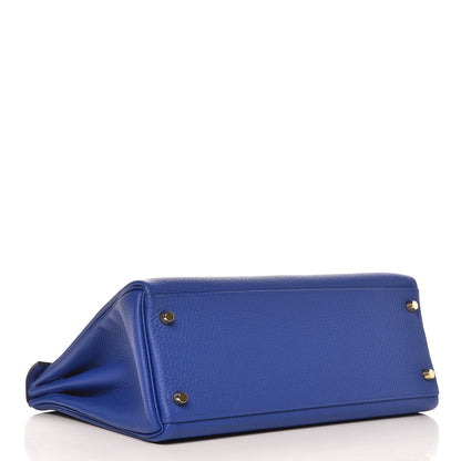 Hermes Togo Kelly Retourne 32 Bleu Electrique 5 of 35