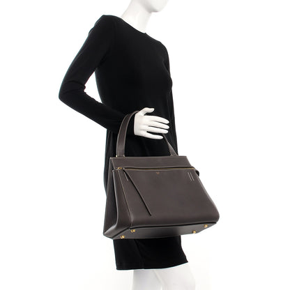 Celine Smooth Calfskin Medium Edge Shoulder Bag Grey 2 of 8