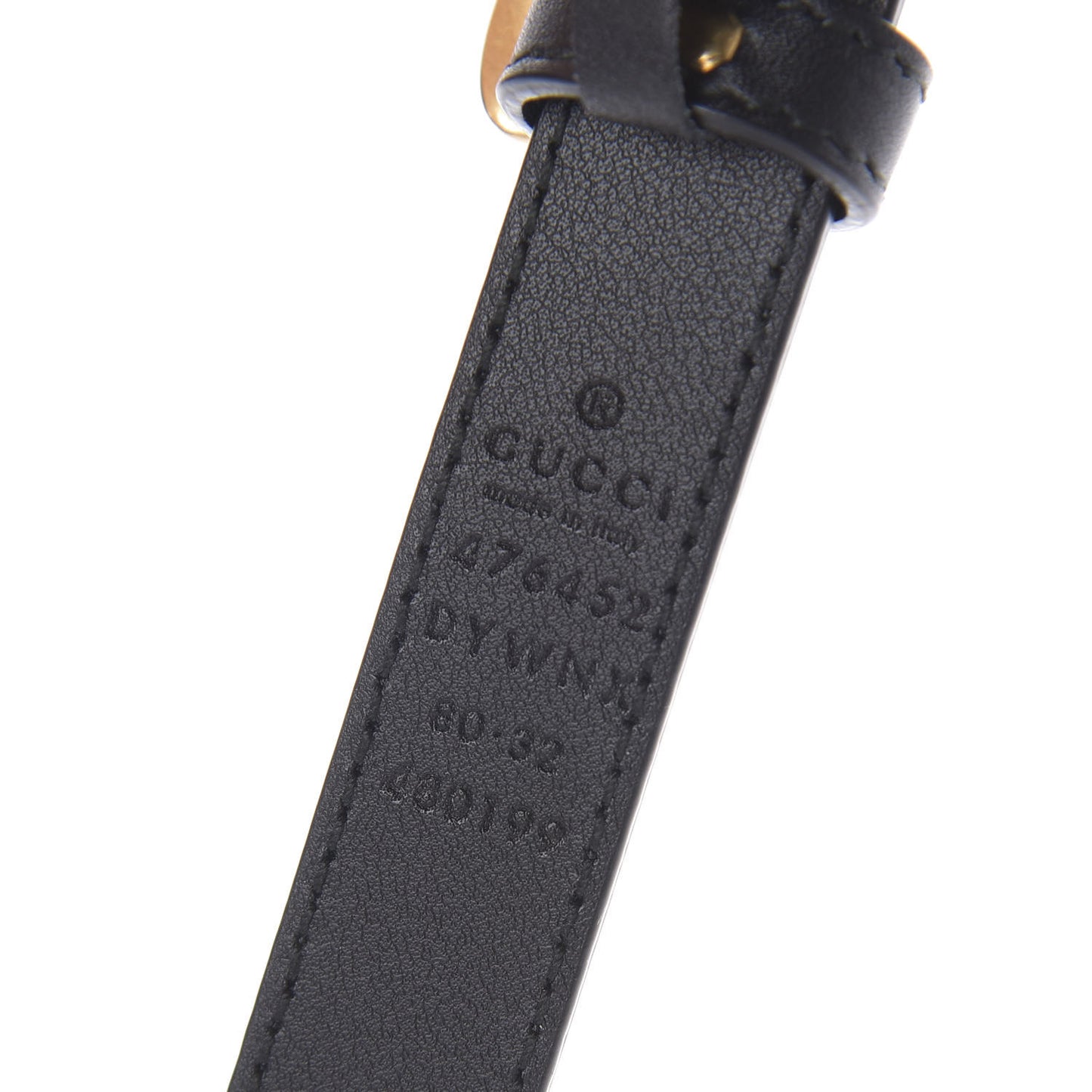 Calfskin Queen Margaret Bee Belt 80 32 Black