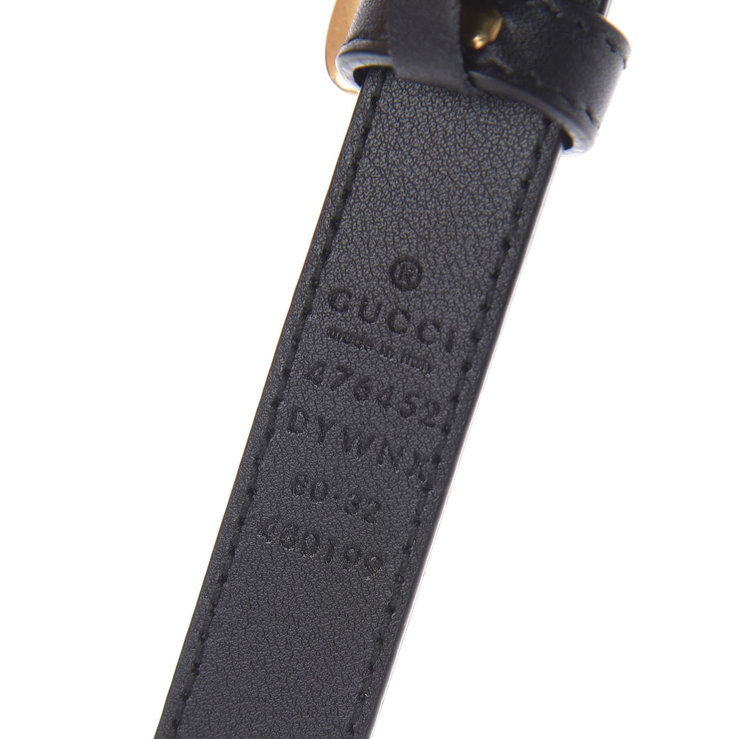 Gucci Calfskin Queen Margaret Bee Belt 80 32 Black 5 of 5
