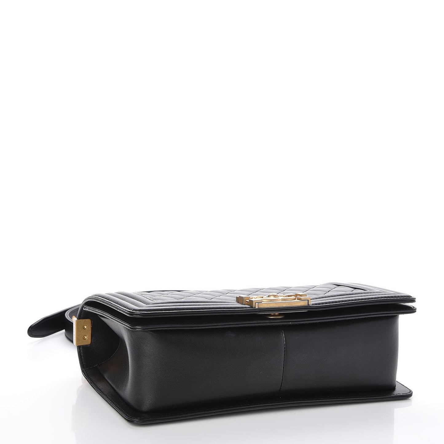 Lambskin Quilted Medium Boy Flap Black