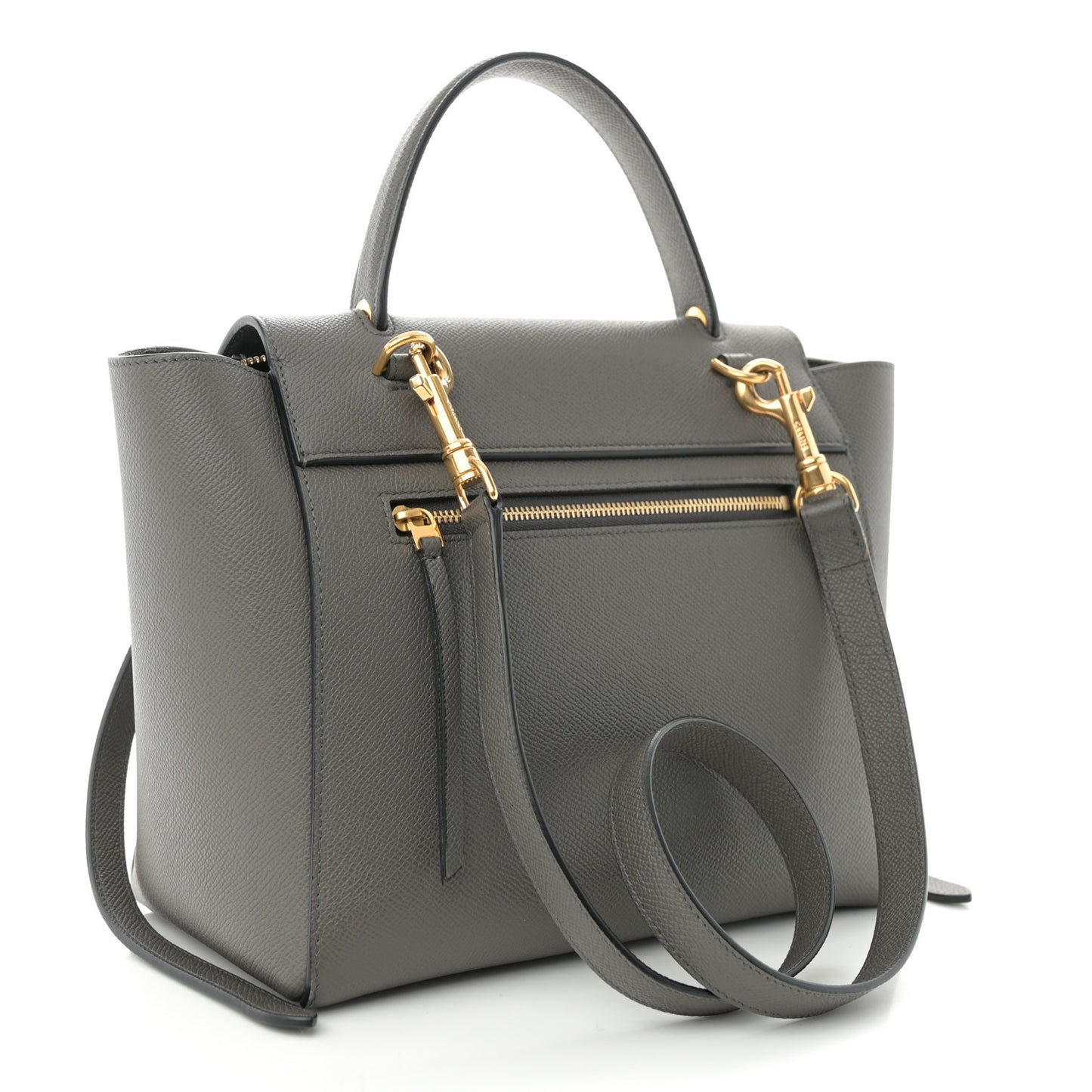 Grained Calfskin Micro Belt Bag Grey