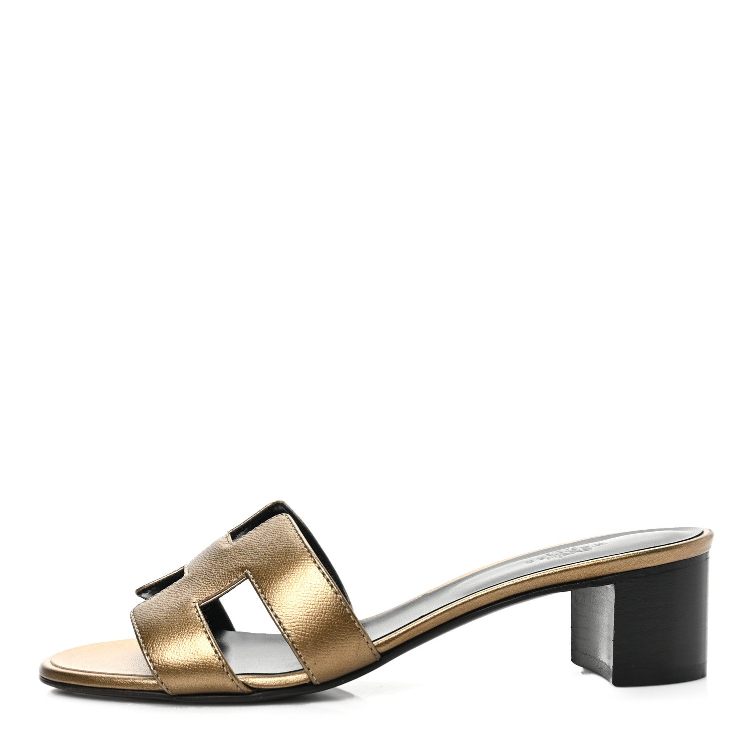 Hermes Metallic Epsom Oasis Sandals 36.5 Vert Bronze 1 of 8
