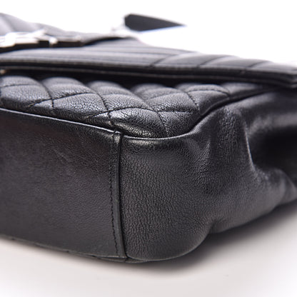 Saint Laurent Sheepskin Tri-Quilt Monogram Medium College Bag Black 11 of 15
