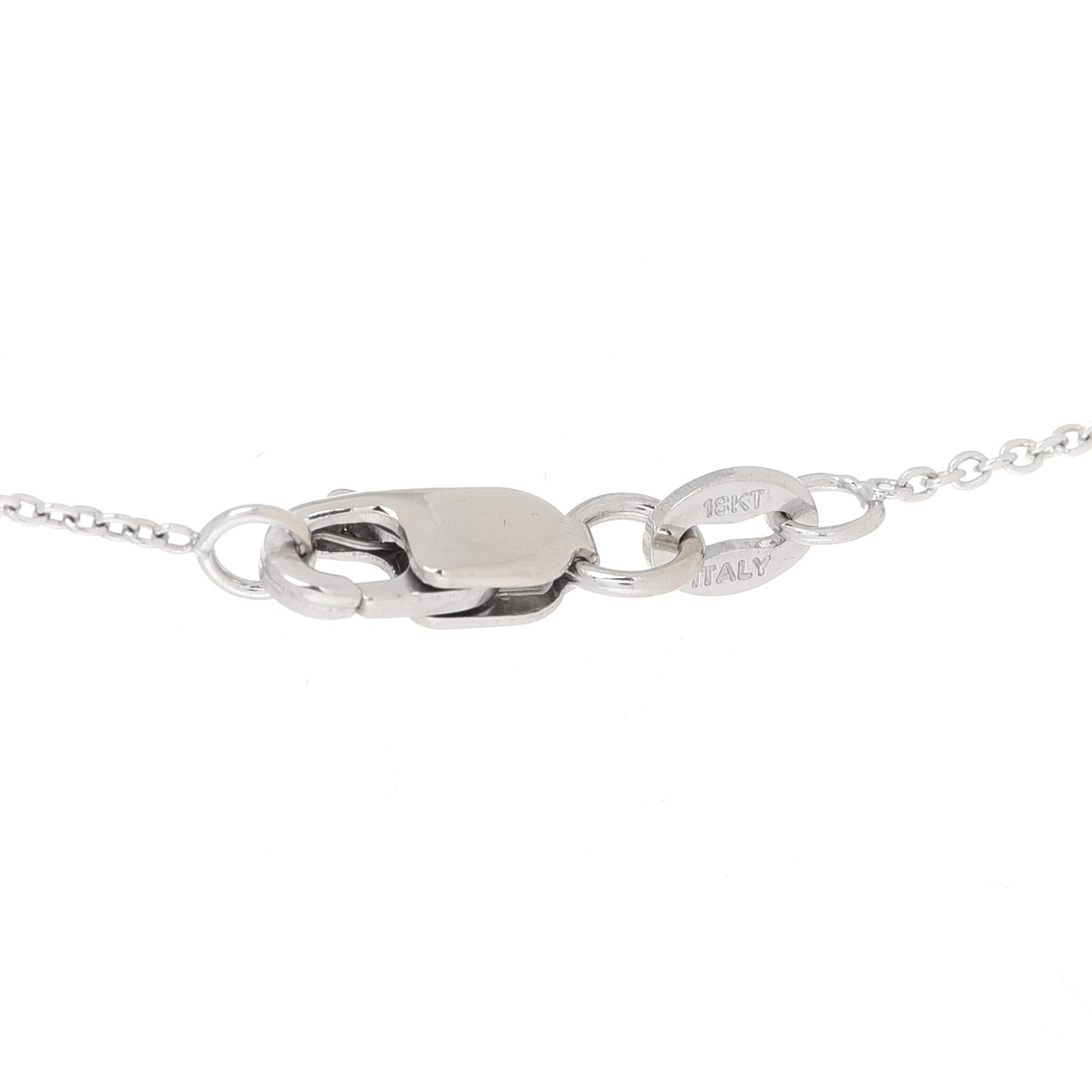 18K White Gold Diamond Love Letter A Pendant Necklace