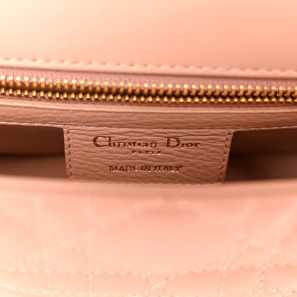 Christian Dior Grained Calfskin Cannage Small Caro Bag Rose De Vents 6 of 9