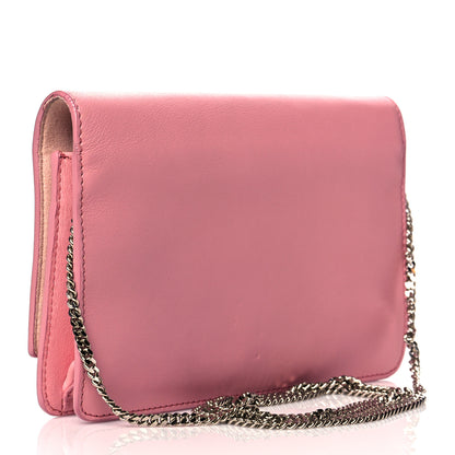 Fendi Vitello Flamingo Tube Wallet on Chain Pink 2 of 11