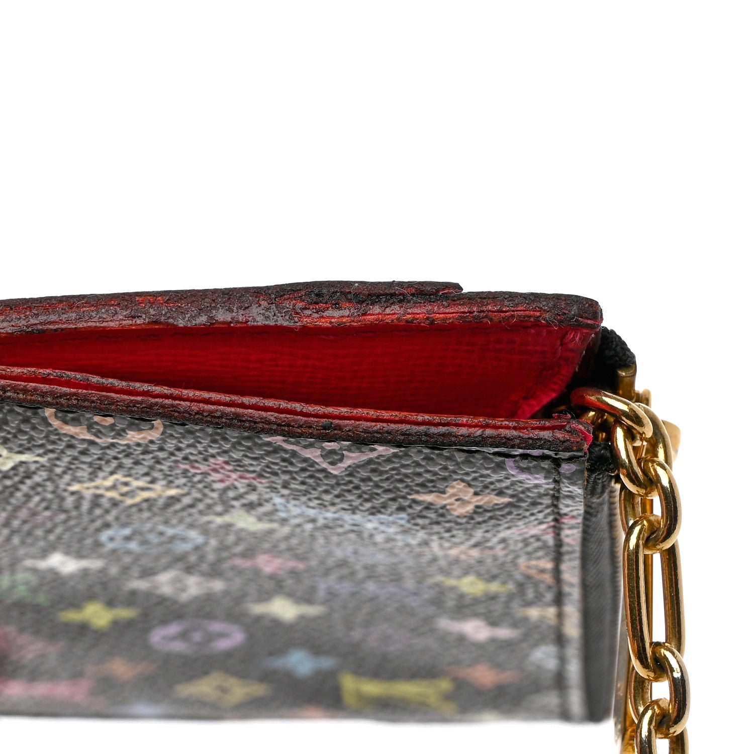 Louis Vuitton Monogram Multicolor Key Pouch Black Grenade 8 of 10