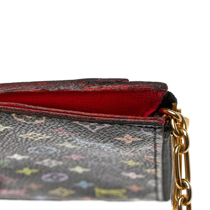 Louis Vuitton Monogram Multicolor Key Pouch Black Grenade 8 of 10