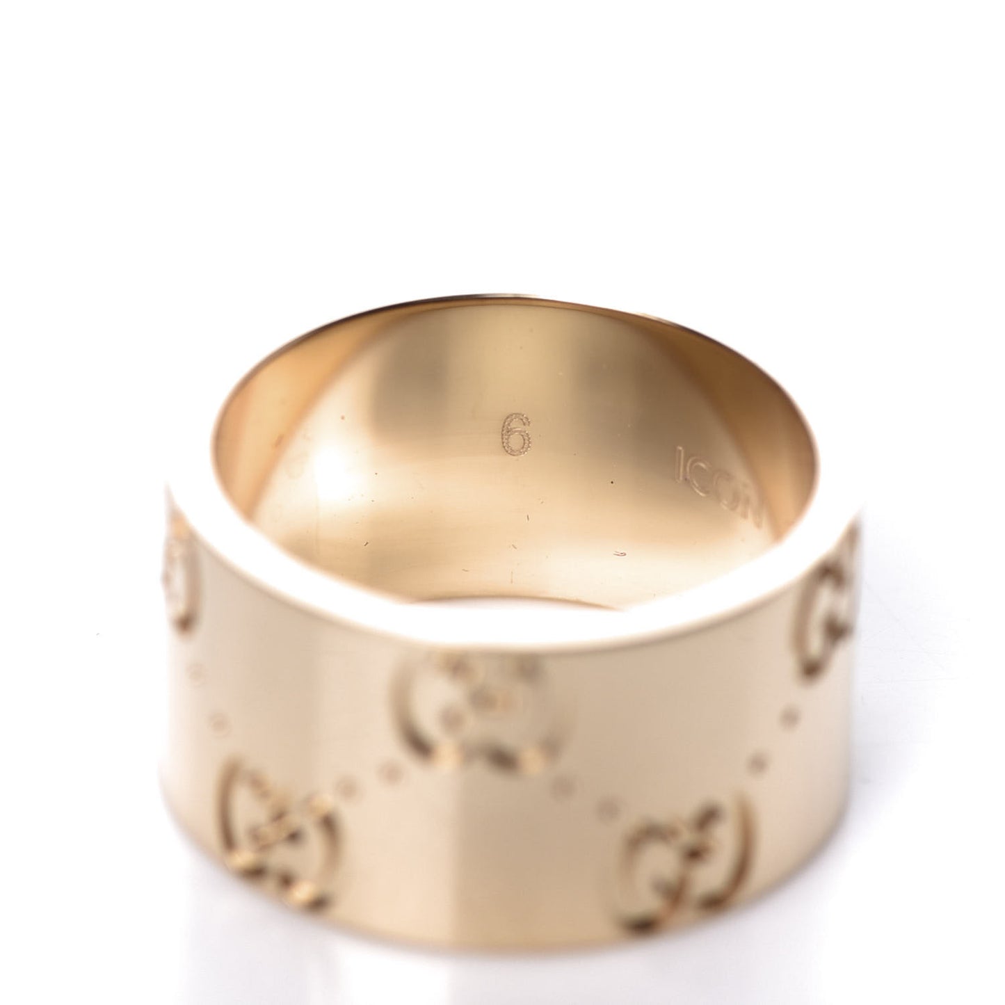 18K Yellow Gold 9mm Icon Band Ring 46 3.75