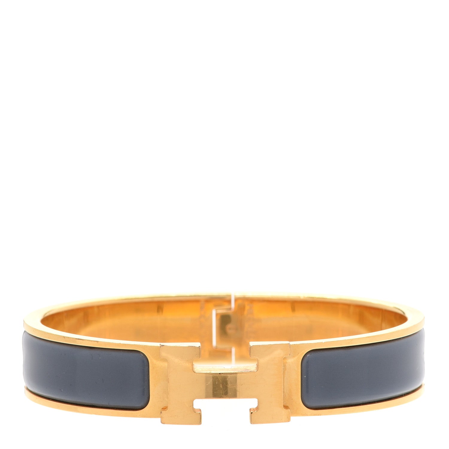 Hermes Enamel Narrow Clic Clac H Bracelet PM Ardoise 1 of 6