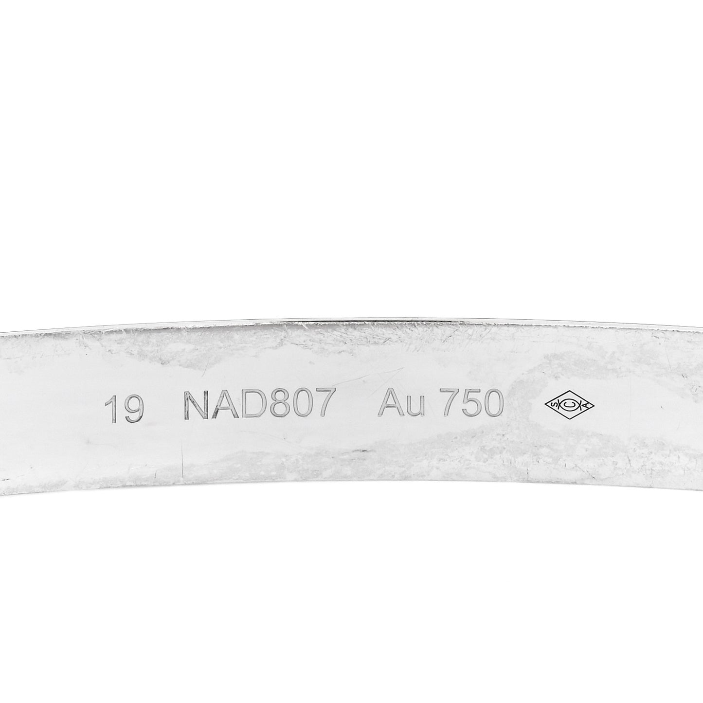 18K White Gold 4 Diamond Love Bracelet 19