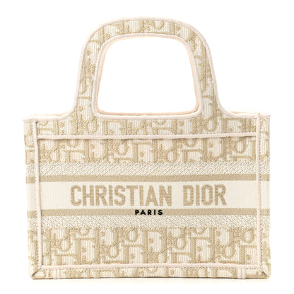 Christian Dior Oblique Mini Book Tote Gold Multicolor 1 of 9