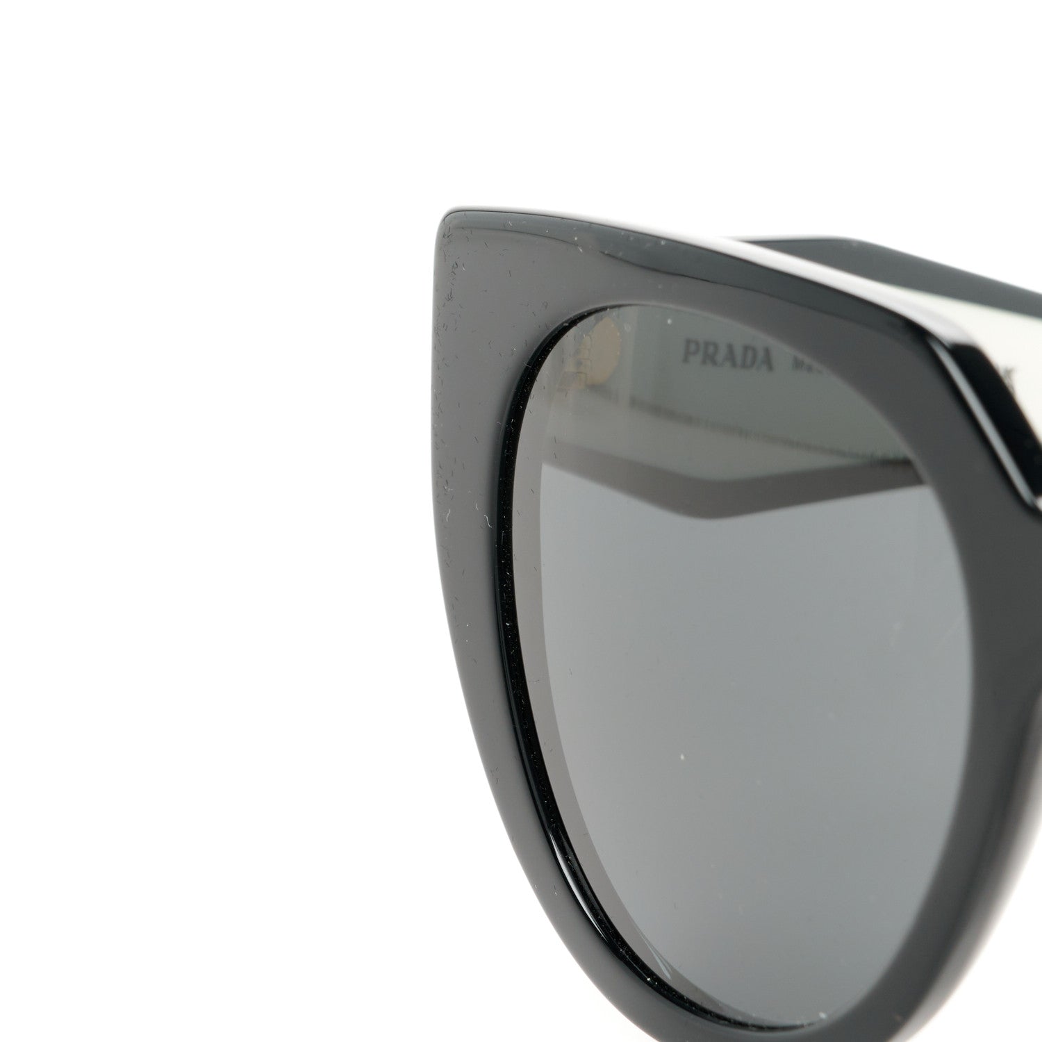 Prada Acetate Sunglasses SPR 14W Black White 7 of 8