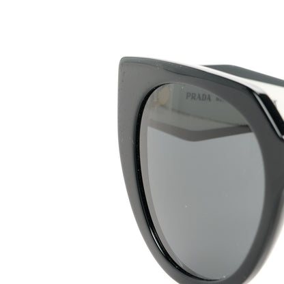 Prada Acetate Sunglasses SPR 14W Black White 7 of 8