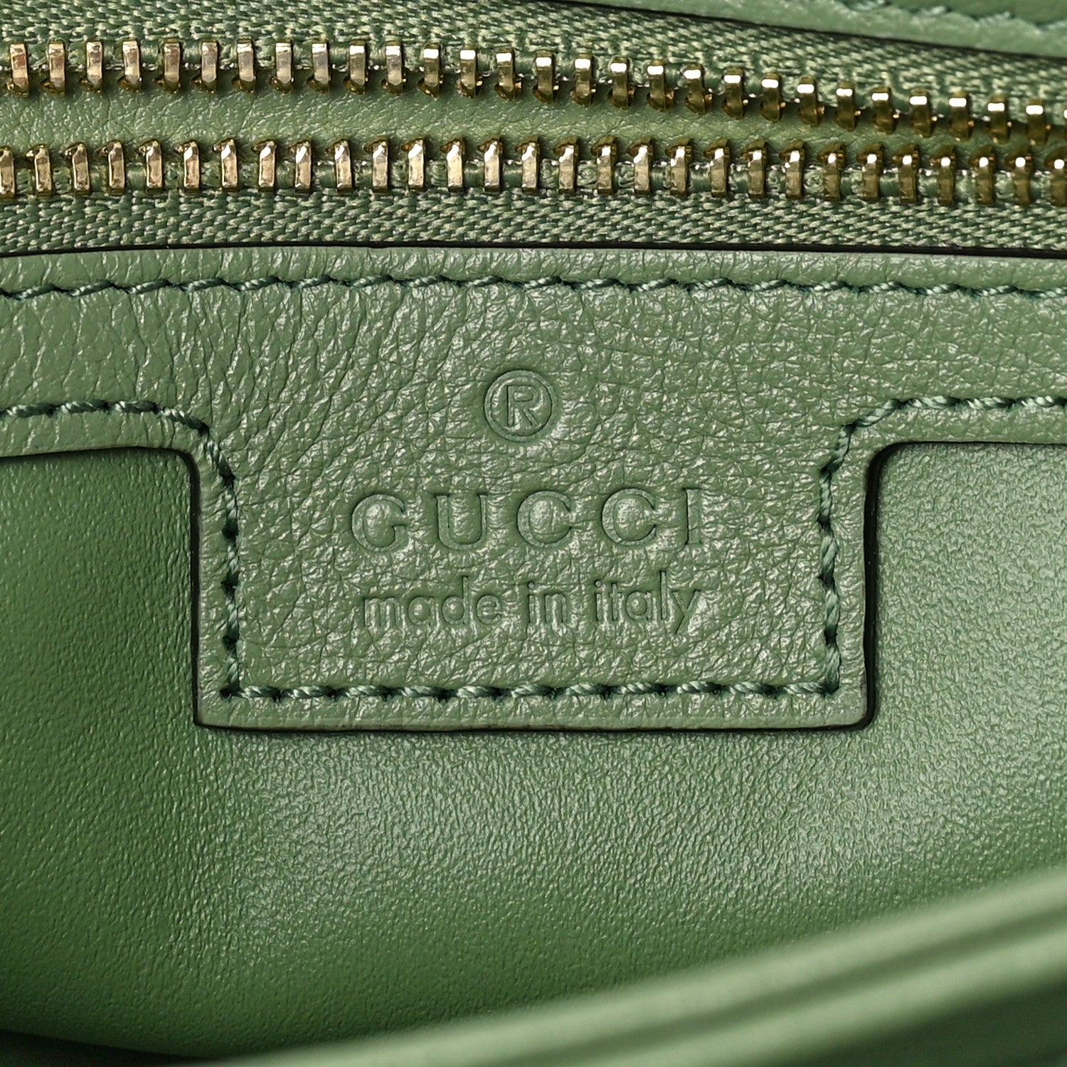 Gucci Roxy Calfskin Web Medium Blondie Top Handle Shoulder Flap Bag Salamander Green 5 of 8