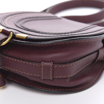 Chloe Calfskin Mini Marcie Round Crossbody Bag Dark Velvet 8 of 9