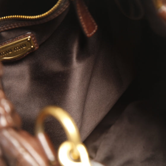 Nappa Leather Studded Patchwork Hobo