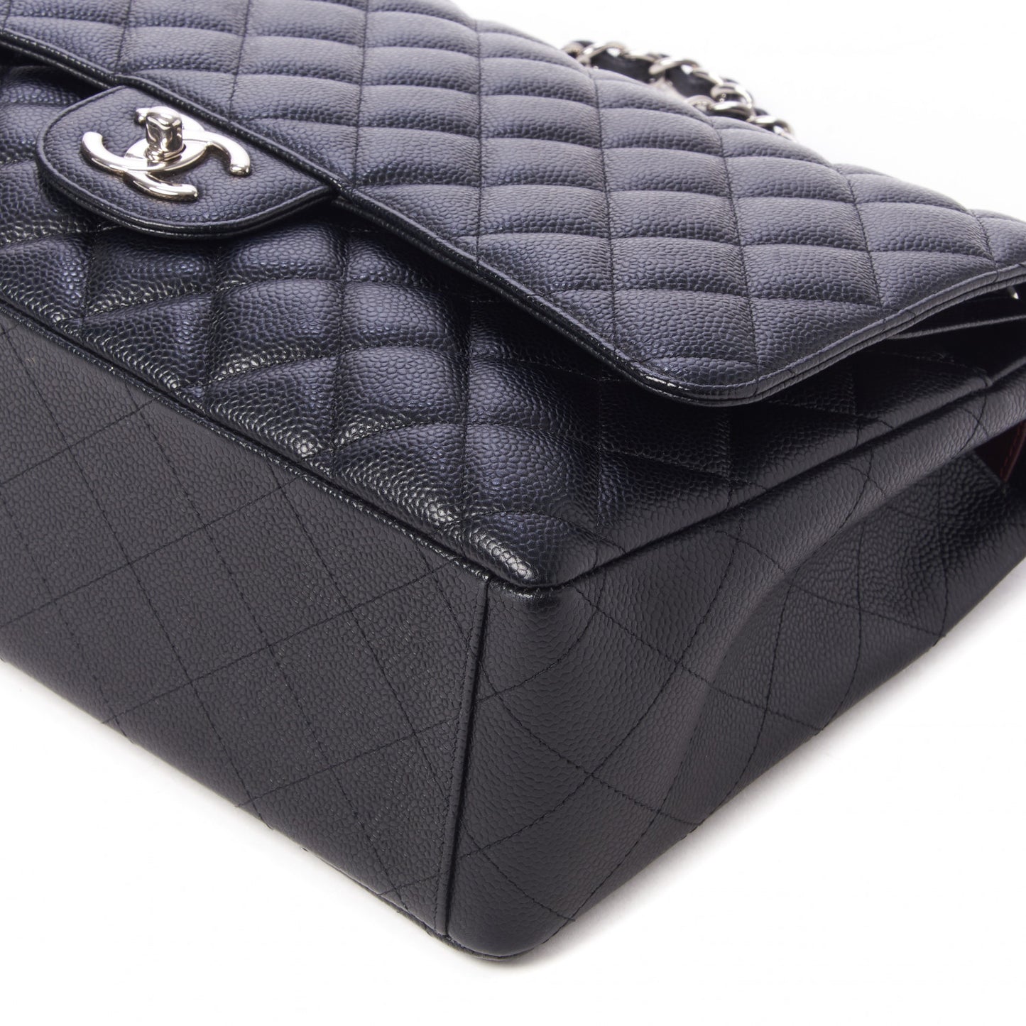 Caviar Quilted Maxi Double Flap Black
