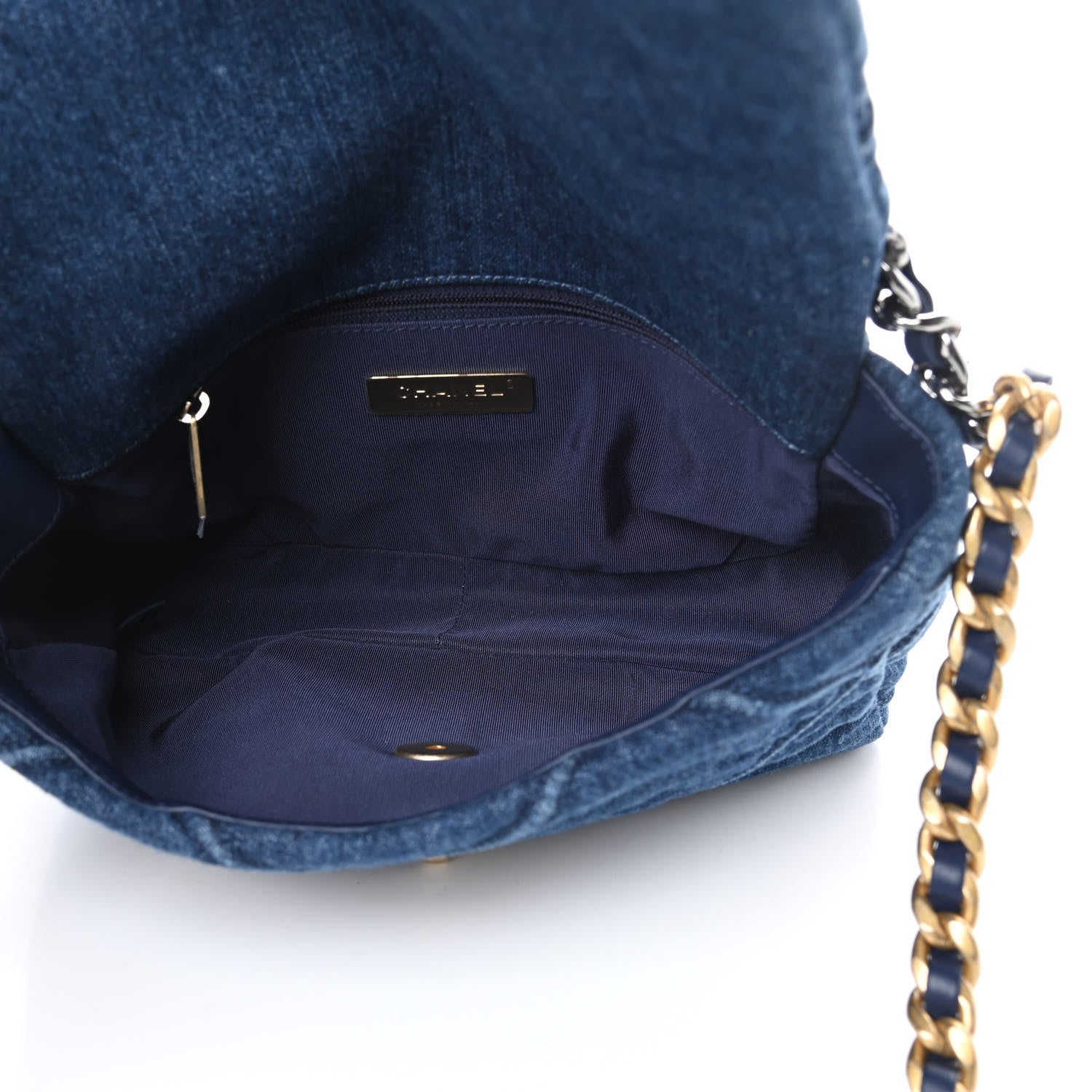 Chanel Denim Quilted Medium Chanel 19 Flap Blue 5 of 11
