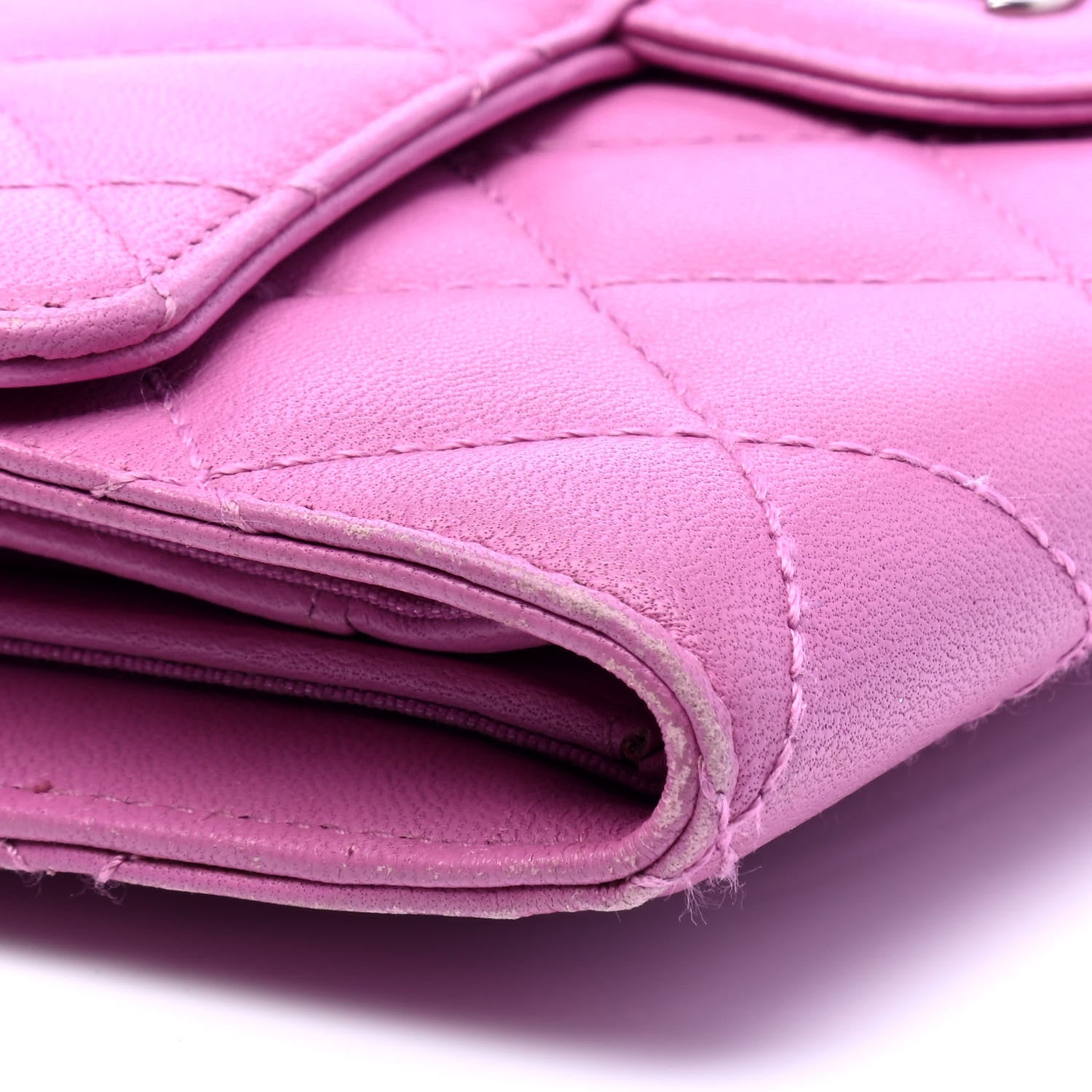 Chanel Lambskin Quilted Large Flap Wallet Violet 7 of 7