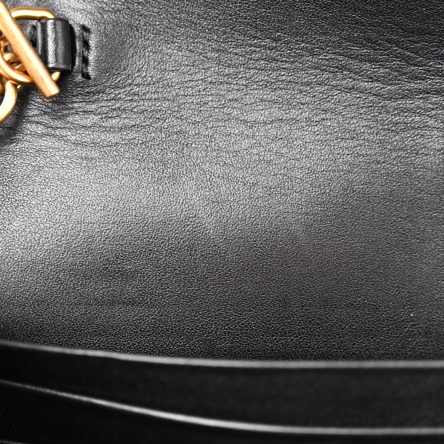 Calfskin Matelasse GG Marmont Chain Wallet Black