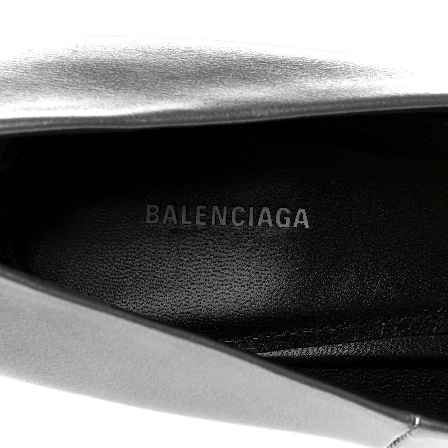Metallic Nappa Square Knife 80mm Pumps 37 Silver