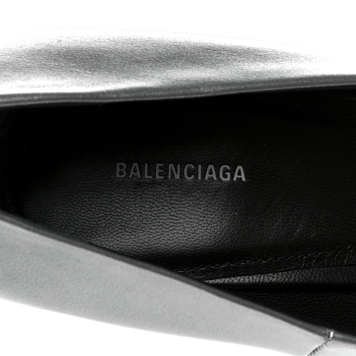 Balenciaga Metallic Nappa Square Knife 80mm Pumps 37 Silver 7 of 9