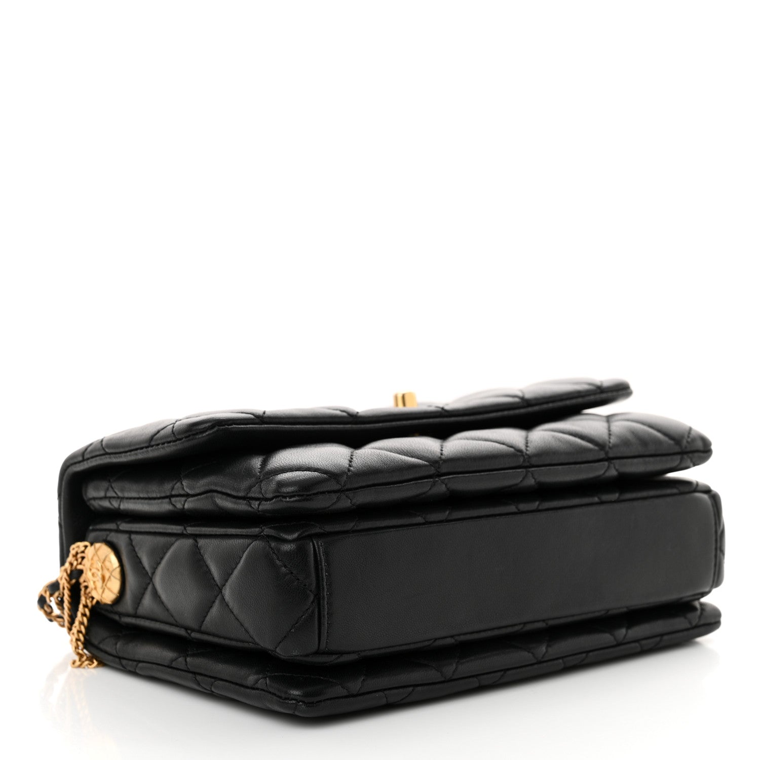 Chanel Lambskin Quilted Mini Medallion Multi Chain Flap Black 4 of 10