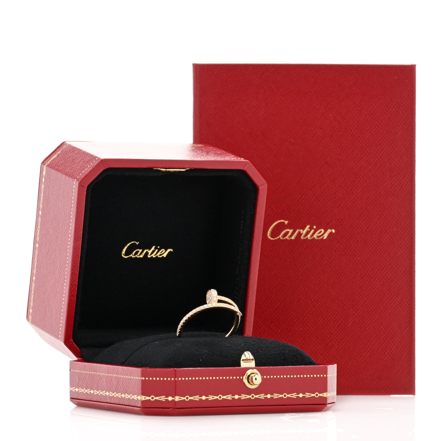 Cartier 18K Yellow Gold Diamond Juste Un Clou Paved Ring 61 9.5 6 of 6
