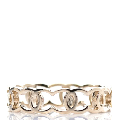 Chanel Metal CC Ring 54 6.75 Gold 3 of 4