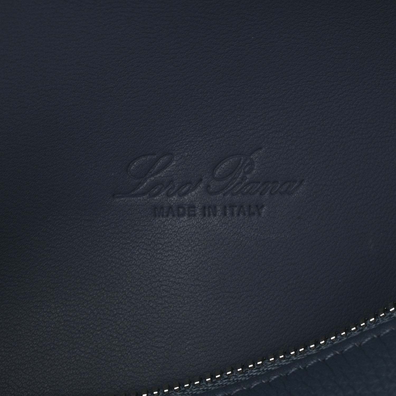 Loro Piana Grained Calfskin L19 Extra Pocket Pouch Cloud Sky 6 of 9