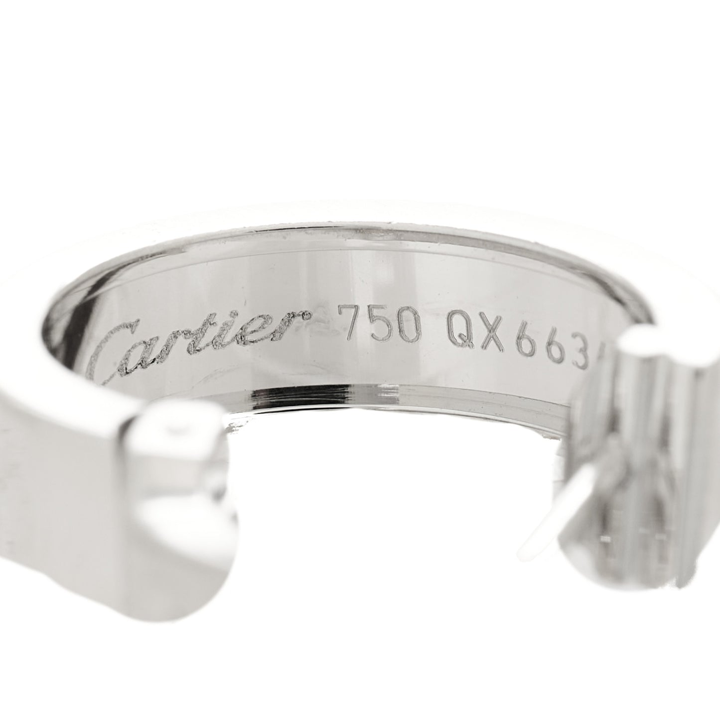 18K White Gold 5.5mm LOVE French Clip Hoop Earrings