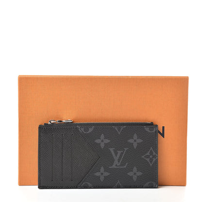 Louis Vuitton Monogram Eclipse Taiga Coin Card Holder 7 of 7