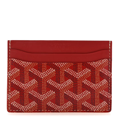 Goyard Goyardine Saint Sulpice Card Holder Red 1 of 8