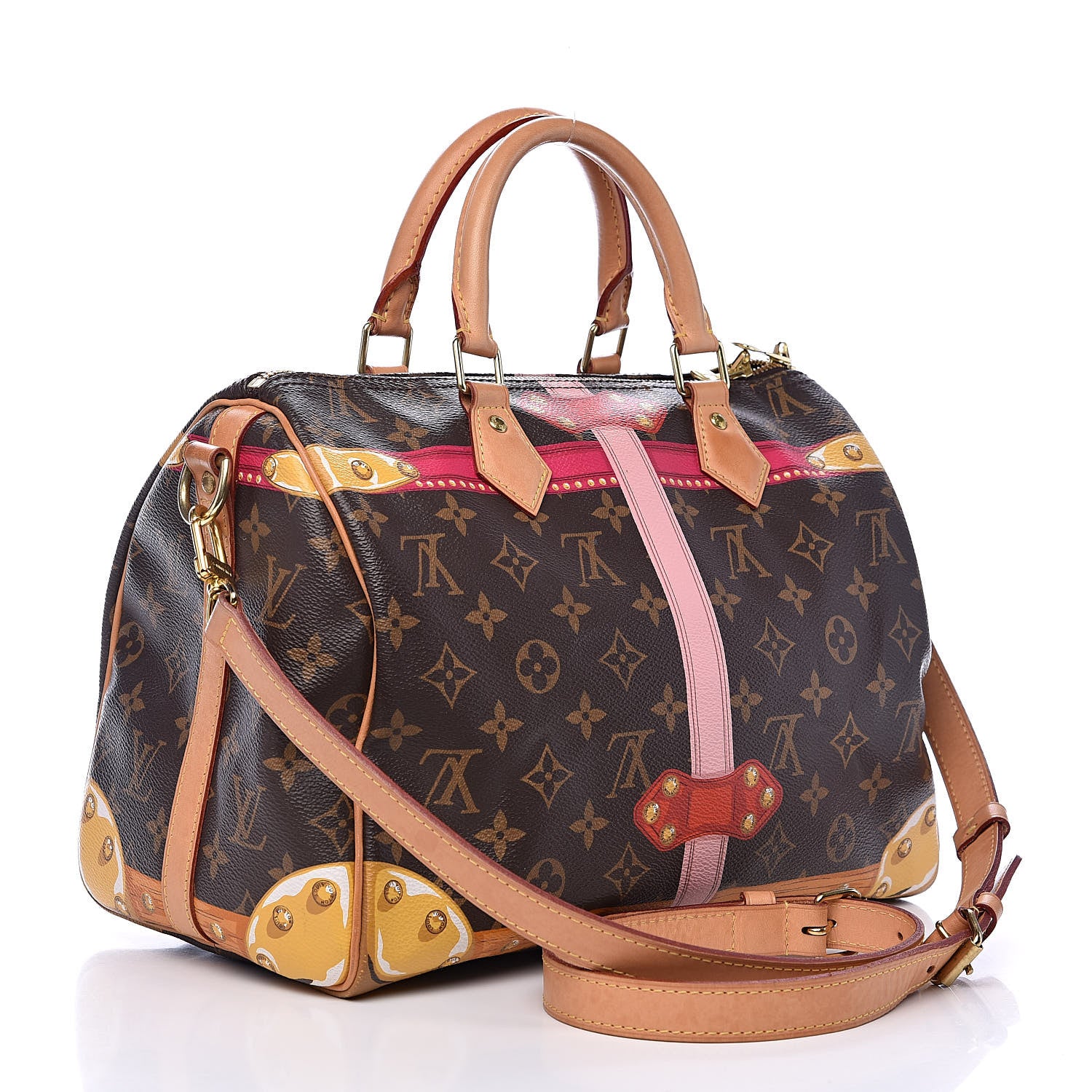 Louis Vuitton Monogram Summer Trunks Speedy Bandouliere 30 3 of 17