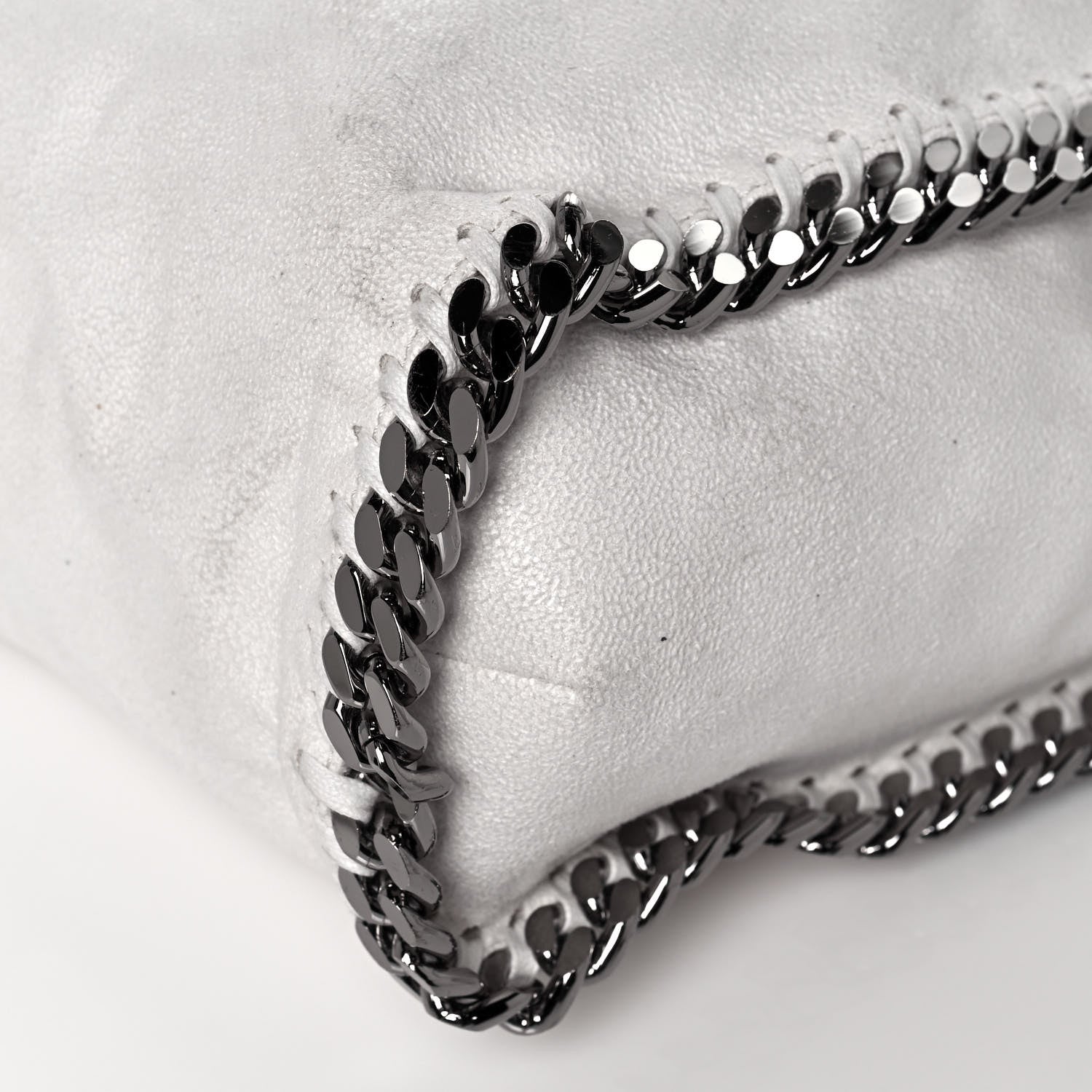 Stella McCartney X ED CURTIS Shaggy Deer Logo Embroidered Large Falabella Chalk 11 of 13