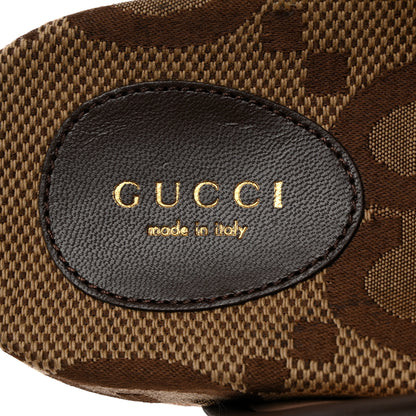 Gucci Monogram Jumbo GG Nappa Samoa Platform 40mm Slide Sandals 36 Camel Ebony New Acero 6 of 8