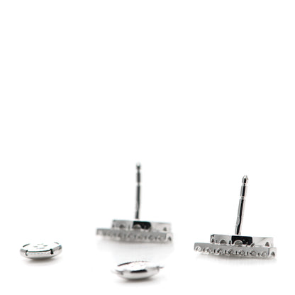 Hermes 18K White Gold Diamond Finesse Earrings 3 of 5