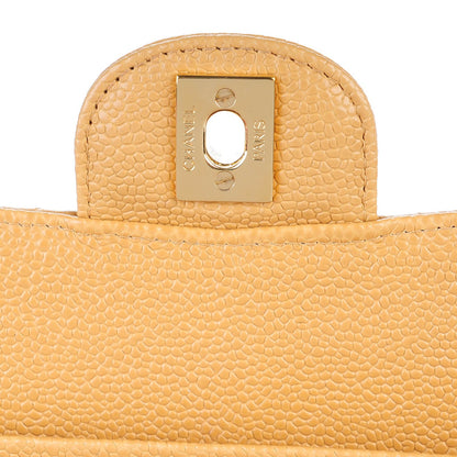Chanel Caviar Quilted Medium Double Flap Beige 8 of 9