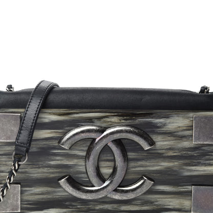 Chanel Iridescent Calfskin Marble Plexiglass Horizontal Boy Brick Flap Dark Khaki 9 of 9